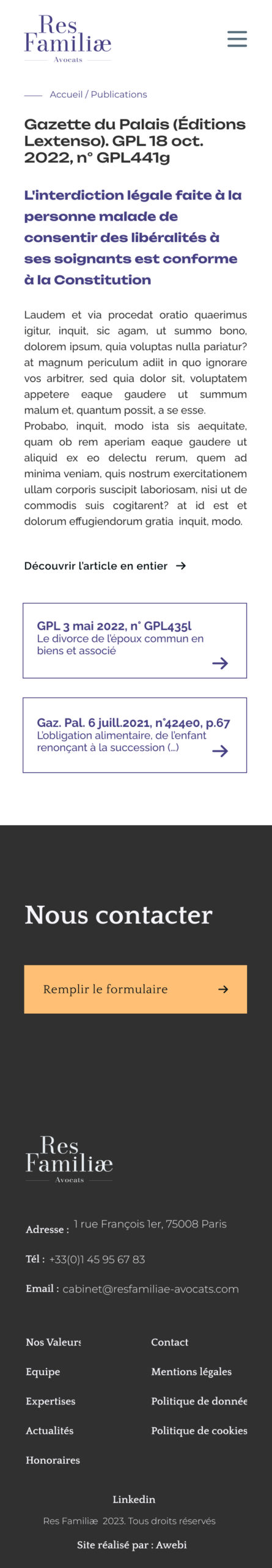 Res Familiae Avocats